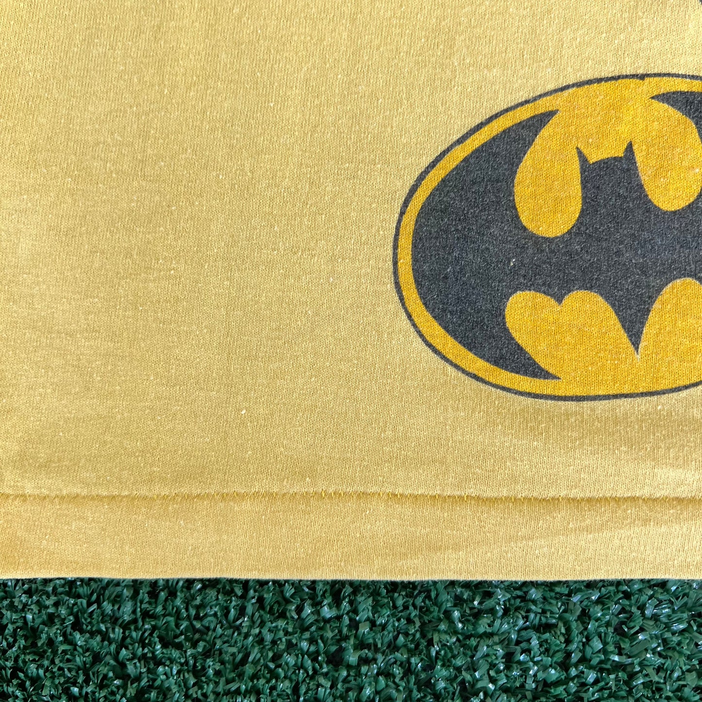 80s Batman Comic Yellow Tank Top T-Shirt - Medium