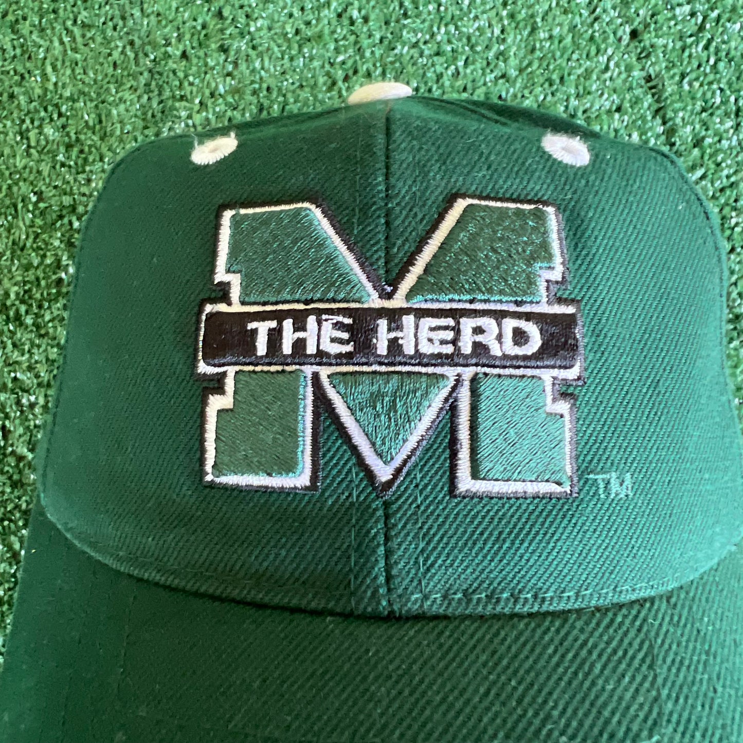 Y2K Puma Marshall Thundering Herd Dark Green Snapback Hat