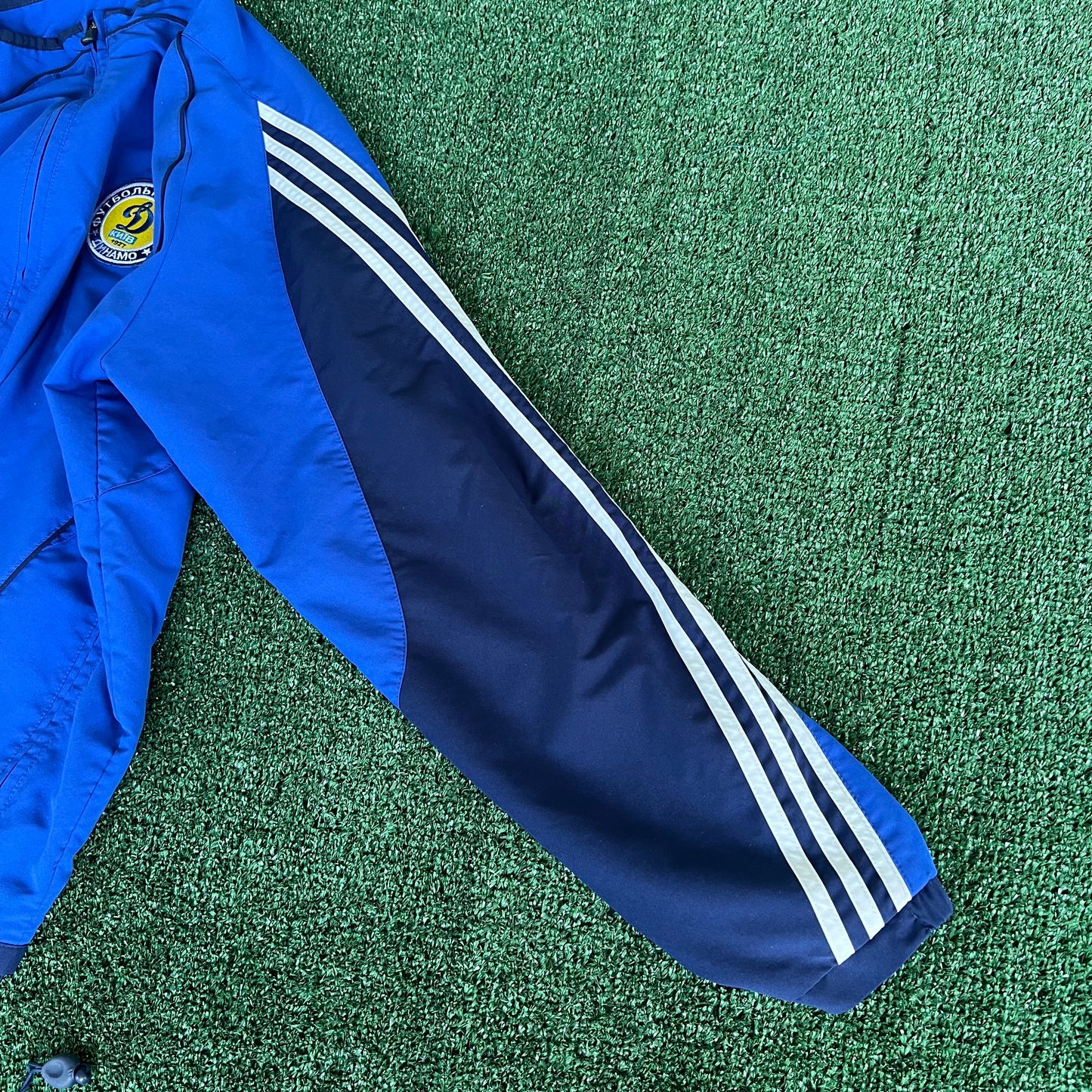 Y2K FC Dynamo Kyiv Ukraine Soccer Blue Track Jacket - Large