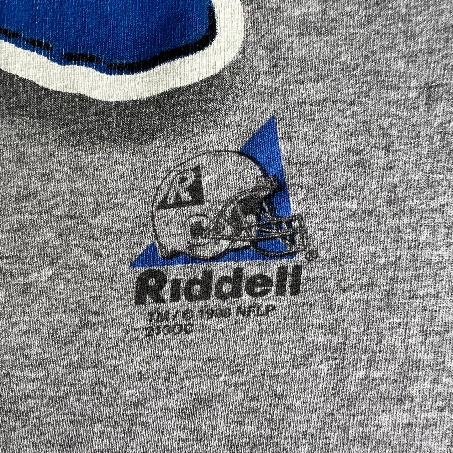 1998 Riddell NFL Detroit Lions Gray AOP Spellout Gray T-Shirt - 2XL