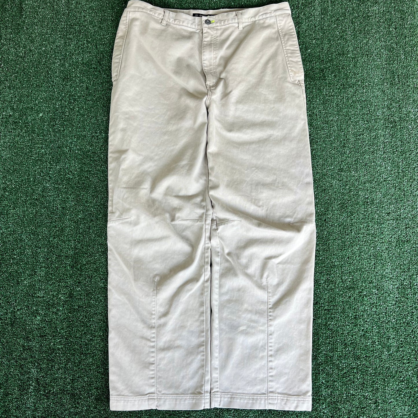 Y2K DKNY Baggy Light Khaki Pants - 38x30.5" 20" Openings