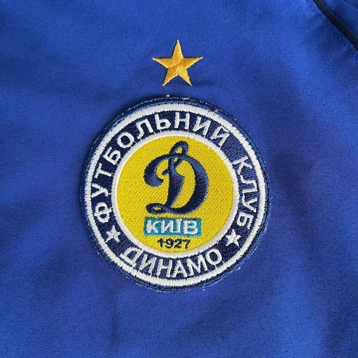 Y2K FC Dynamo Kyiv Ukraine Soccer Blue Track Jacket - Large