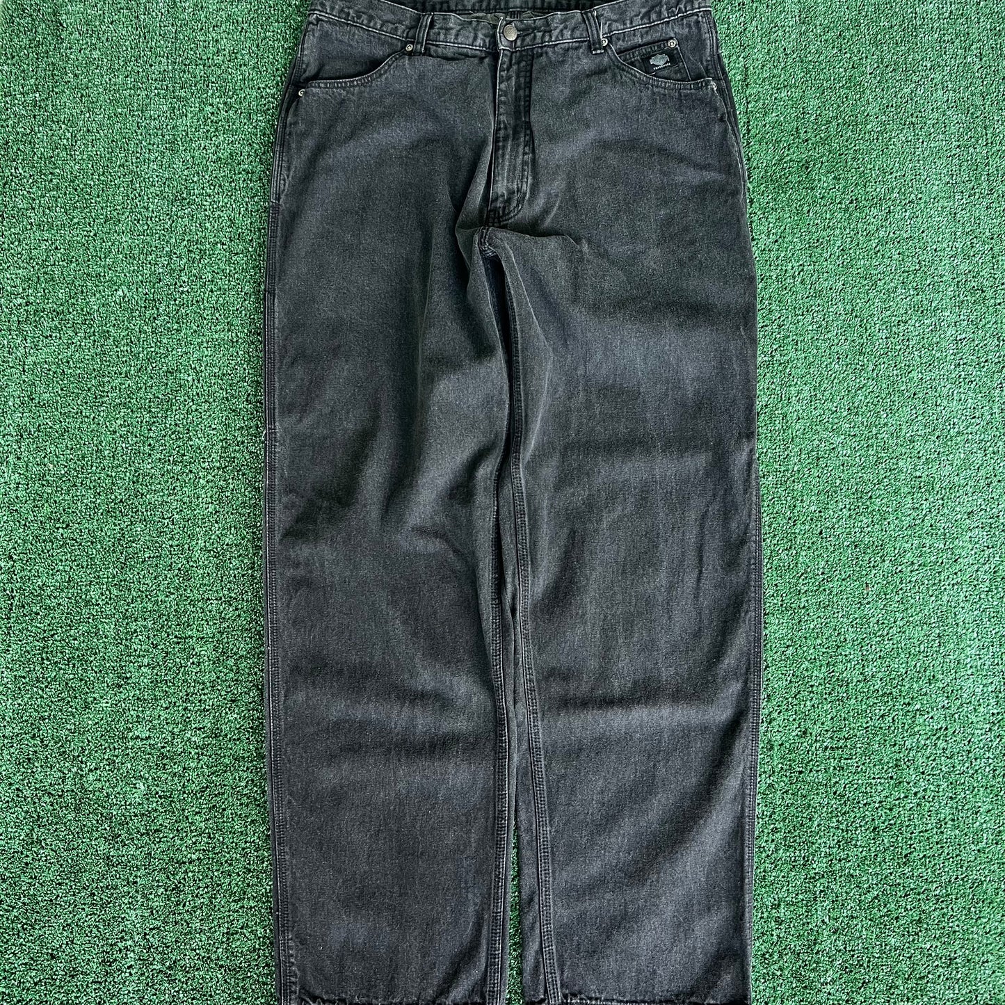 2005 Harley-Davidson Carpenter Baggy Black Jeans - 37x32.75" 18.5" Openings